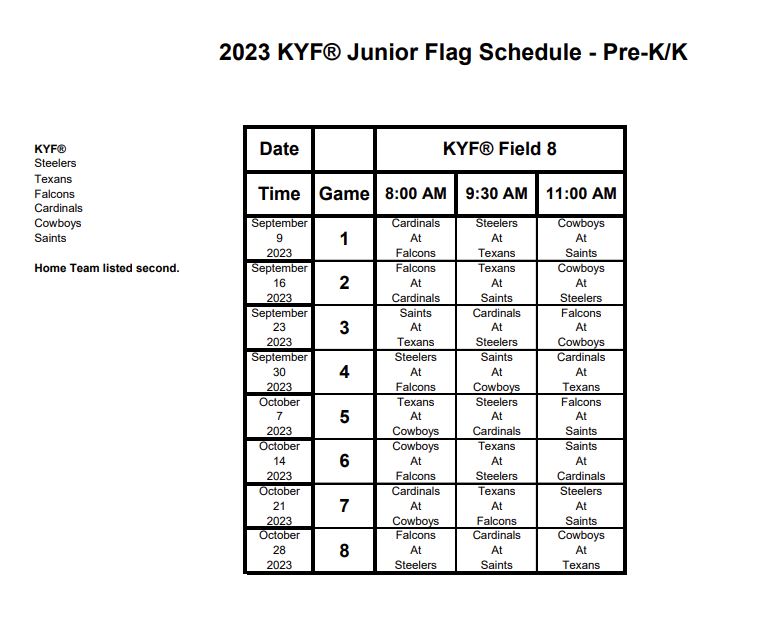 2023 KYF® Fall Flag League - Katy Youth Football - Katy Youth Football